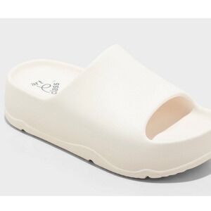 Art Class Kids Slip On Slides White Comfort Pillow Cloud Sandals Size 1